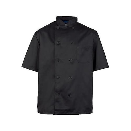 Kng 4XL Men's Black Short Sleeve Chef Coat 10534XL